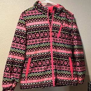 Girls size 14 coat and matching bibs.